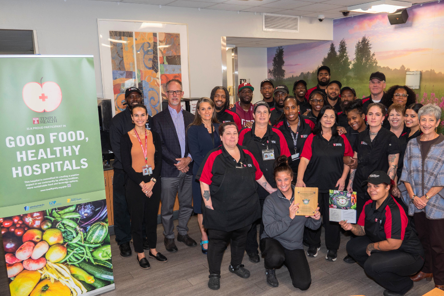 The TUH-Jeanes Campus team at their award ceremony.