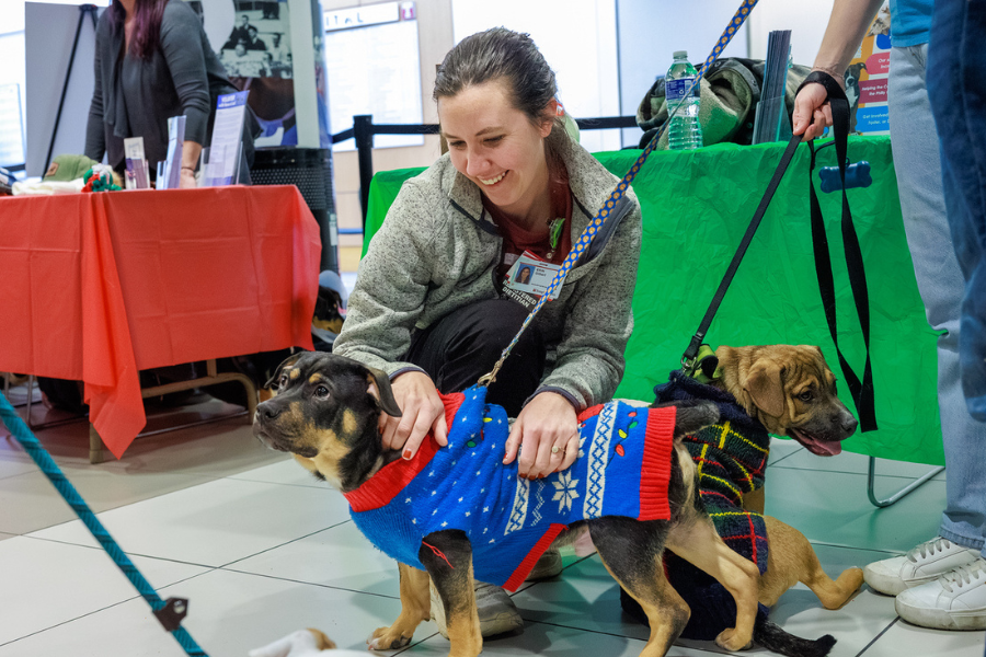 TUH-Main Campus employees loved meeting new furry friends!