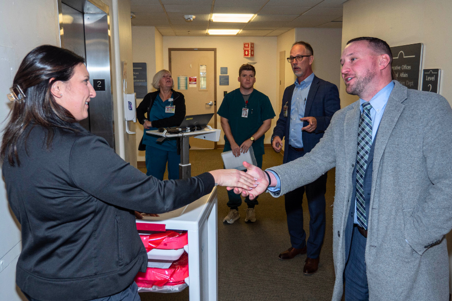 Rep. Dougherty during his visit to Jeanes Campus.