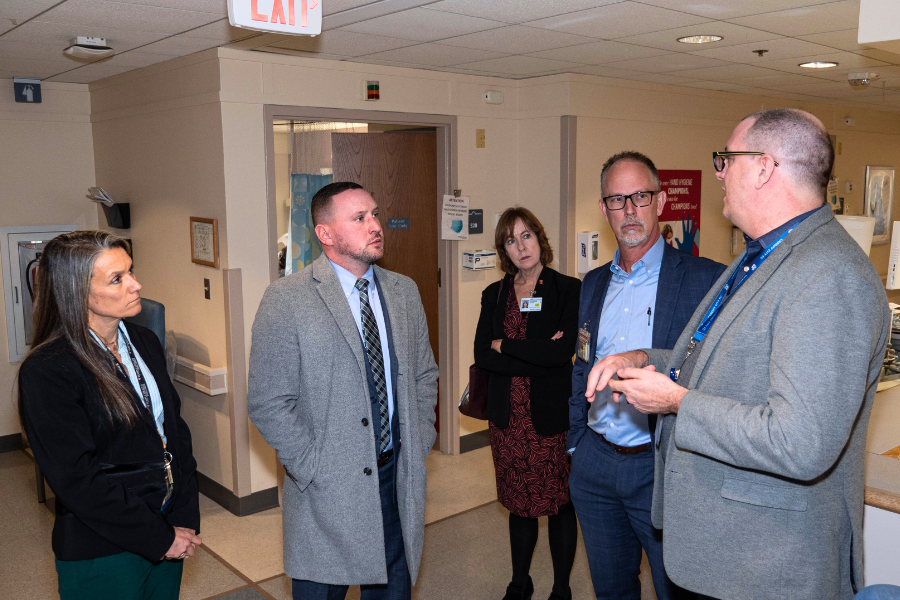 Rep. Dougherty during his visit to Jeanes Campus.