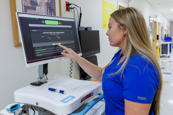 A Temple Health team member uses EndoTool SQ.
