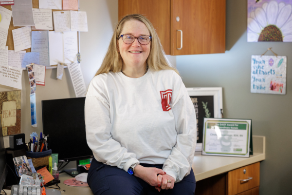 Zimmerman in her office at Chestnut Hill Hospital.