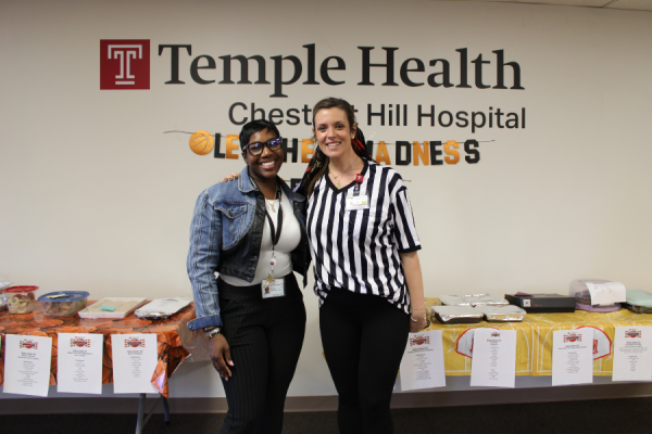 Bryce Garrett (left) and Carlie Kamnik (right), who organized the contest. 