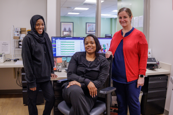 Fox Chase Cancer Center at Chestnut Hill Hospital Infusion Center team members are ready to schedule patients for their essential care.