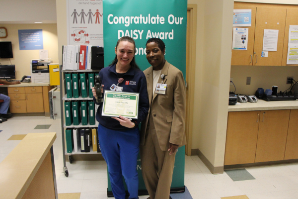Paul with Chaudron Carter Short, PhD, EdD, RN, NEA-BC, Chief Nurse Executive and Executive Vice President of Temple Health.