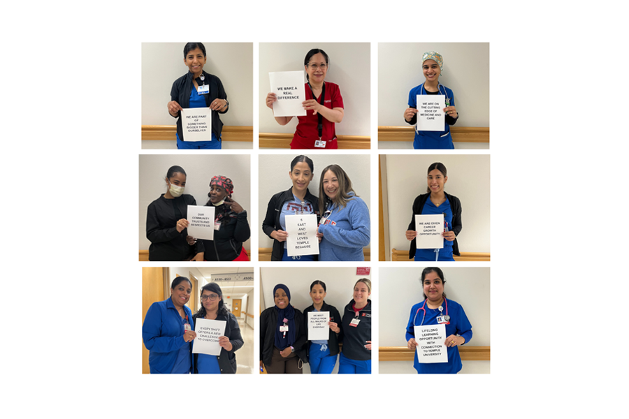 Our winning photo, submitted by Charli Vasso on behalf of TUH-Main Campus units 5 East and West.