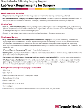 Lab Work Requirements for Surgery Guide