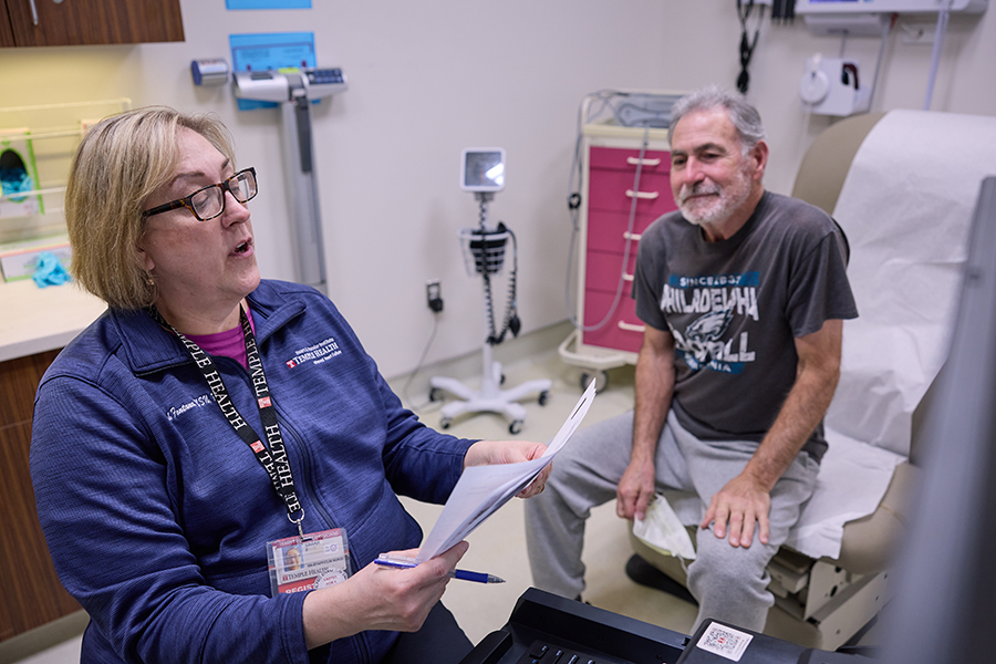 transplant patient with nurse