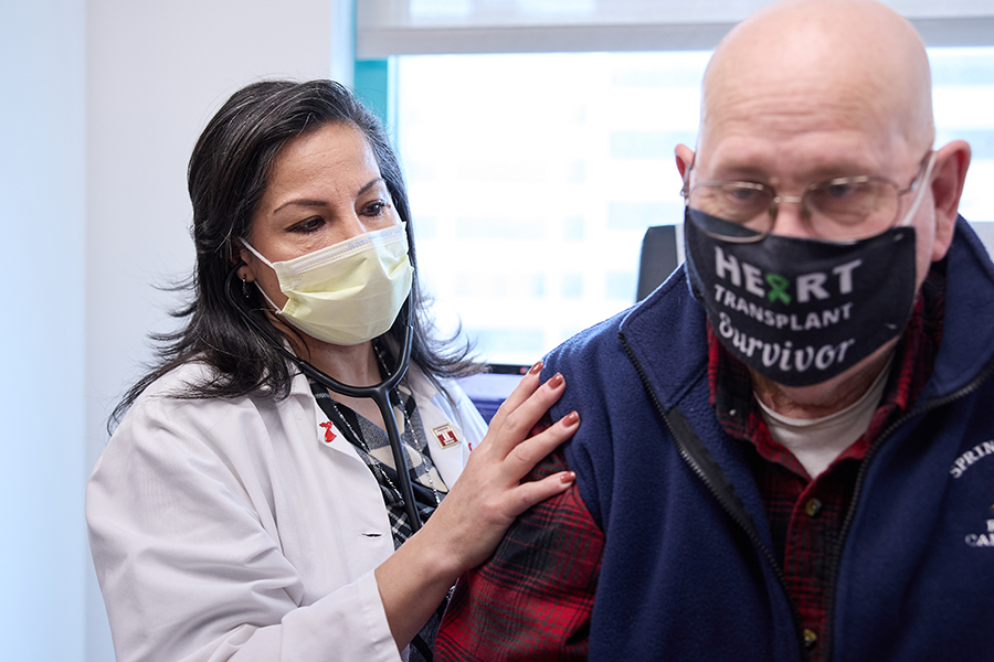 transplant patient with physician