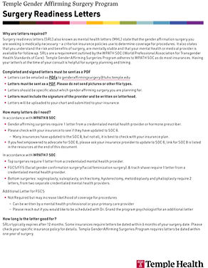Surgery Readiness Letter Guide