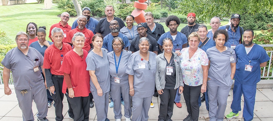 The 2nd shift EVS team at Fox Chase Cancer Center.