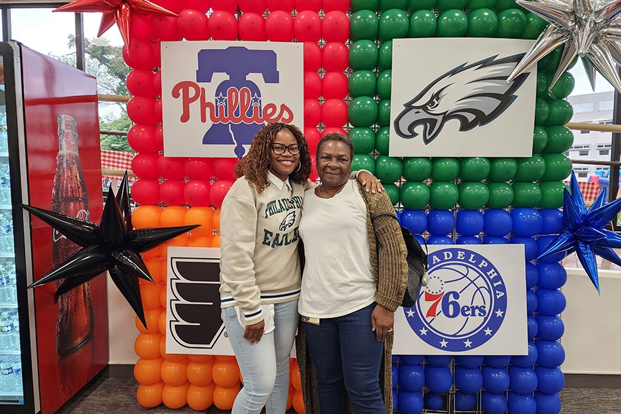 Some Fox Chase team members wore their favorite Eagles gear.