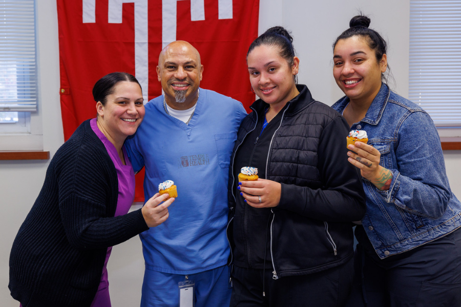 TUH-Northeastern Campus employees honor our veterans with delicious cupcakes!