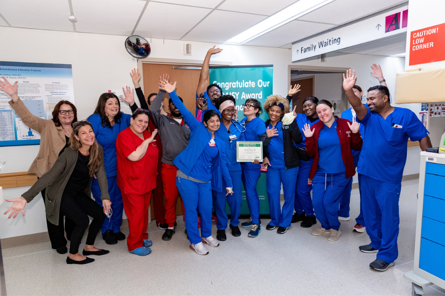 Marshall-Turner’s colleagues on 7B celebrate her achievement.