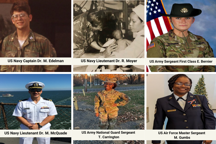 Some of our Temple Health veterans in uniform.