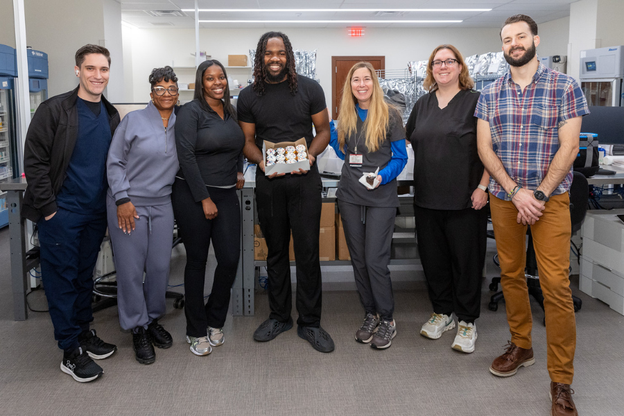 Colleagues at Temple Women & Families Campus enjoy the celebrations.