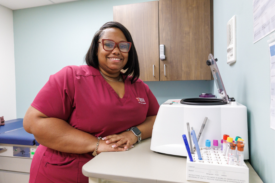 Chisholm in the Multi-Specialty Clinic, where she now works. 