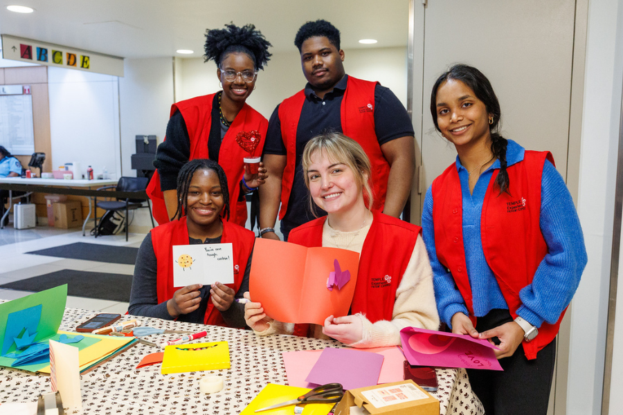 Our TUH-Main Campus Office of Patient Experience volunteers helped attendees make cards to brighten our patients’ days.