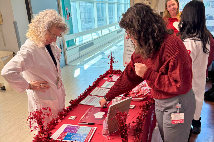 Advanced Heart Failure Team members distributed educational information at our Go Red Day events. 