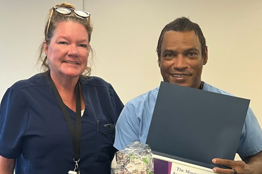 Q2 Mountain Laurel Award winner Alforncia “Al” George (right). 