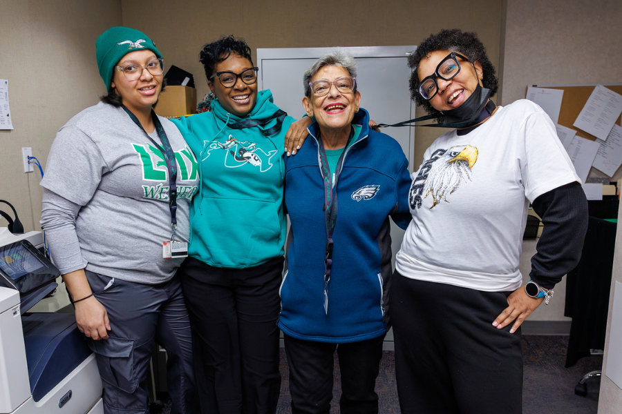 Our Eagles celebrations brought everyone together, including these TUH-Main Campus staff members!