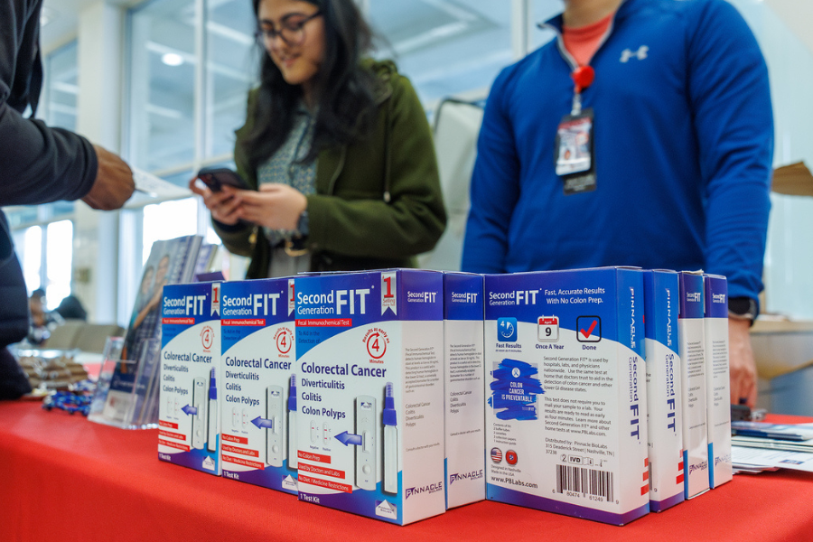 We handed out free Fecal Immunochemical Testing (FIT) kits: a quick, easy, and innovative way for Americans with an average risk of colon cancer to screen themselves at home.