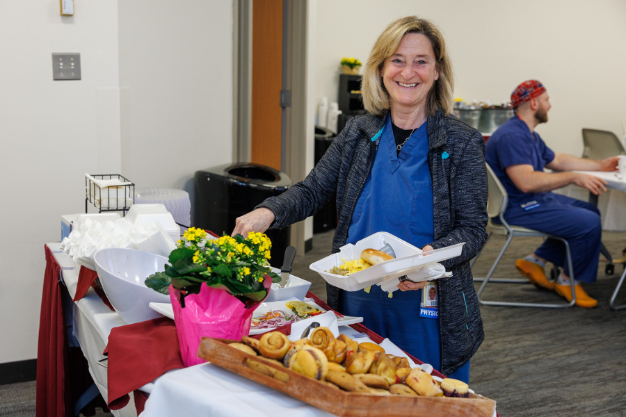 No one could resist the breakfast options at Fox Chase Cancer Center, either!