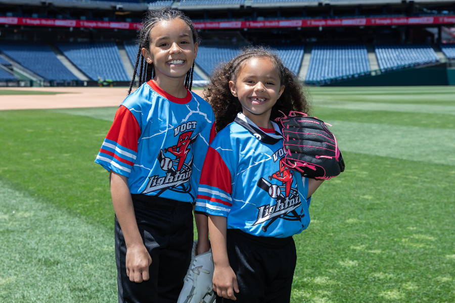 Young athletes from our community at our Coaches Clinic with the Phillies at Citizens Bank Park.