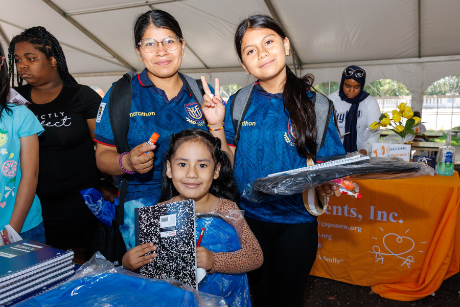 Community members, employees, and the Phanatic himself had a great time at the Back to School Health & Resource Block Party!