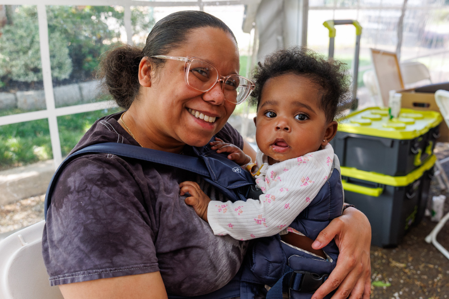 Community members, employees, and the Phanatic himself had a great time at the Back to School Health & Resource Block Party!