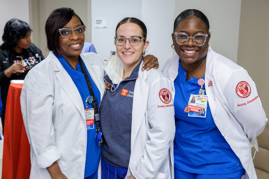 Temple Health teams celebrated achieving their national lung transplant milestone.