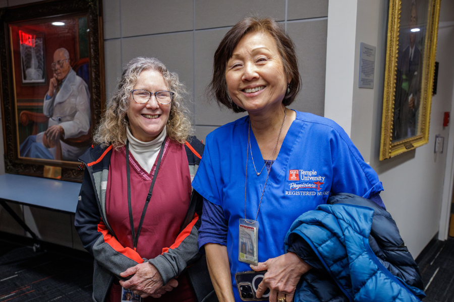 Temple Health teams celebrated achieving their national lung transplant milestone.