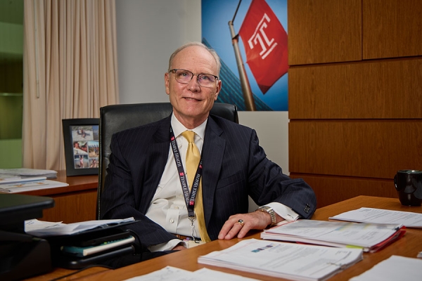 Steve Carson at his desk