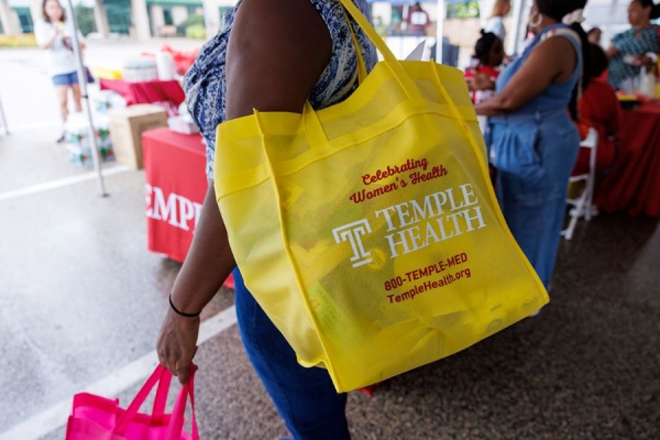 Yellow Temple Health bag