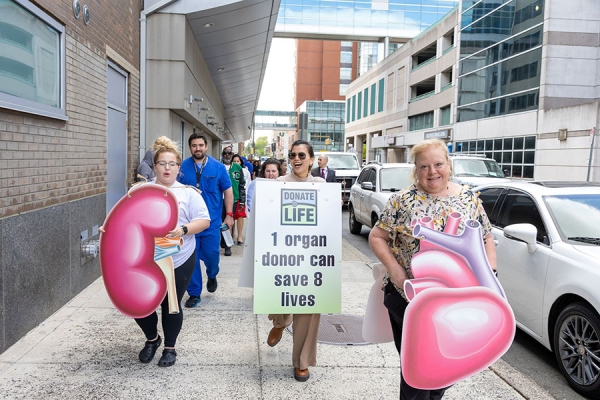 Taking a walk to support donation around TUH-Main Campus