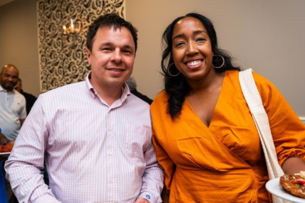 Longtime Certified Peer Specialist Stephen Marino (left) and Director of Therapeutic Programming Briana Stinson (right).