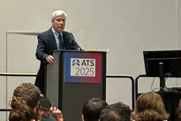 Dr. Gerard J. Criner, Director of the Temple Lung Center and Professor of Thoracic Medicine and Surgery at the Lewis Katz School of Medicine, at ATS 2025.