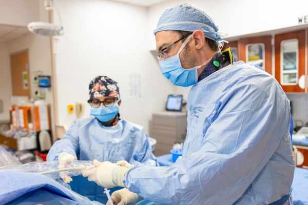 Dr. Vladimir Lakhter, who performed Temple Health’s first surgery using the Javelin catheter.