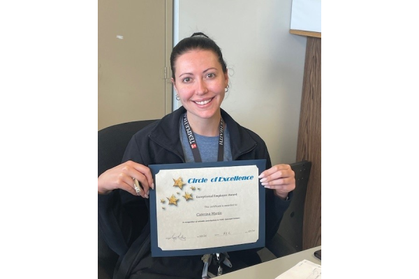 Caterina “Cat” Martin, winner of TUH-Episcopal Campus’ Exceptional Employee Award.