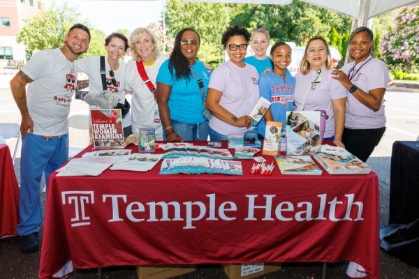 Temple Health team members at the Back to School Health & Resource Block Party.