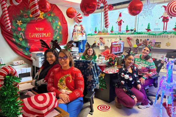 The Candy Cane Cuties, who won the Holiday Decorating Contest!