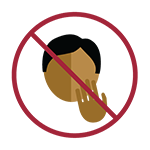 Do not touch face icon