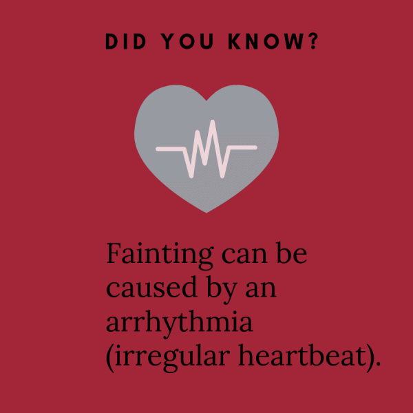 Fainting can cause arrhythmia graphic