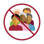 No group gatherings icon