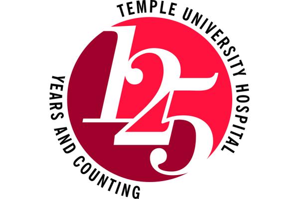 Temple University Hospital 125th anniversary logo